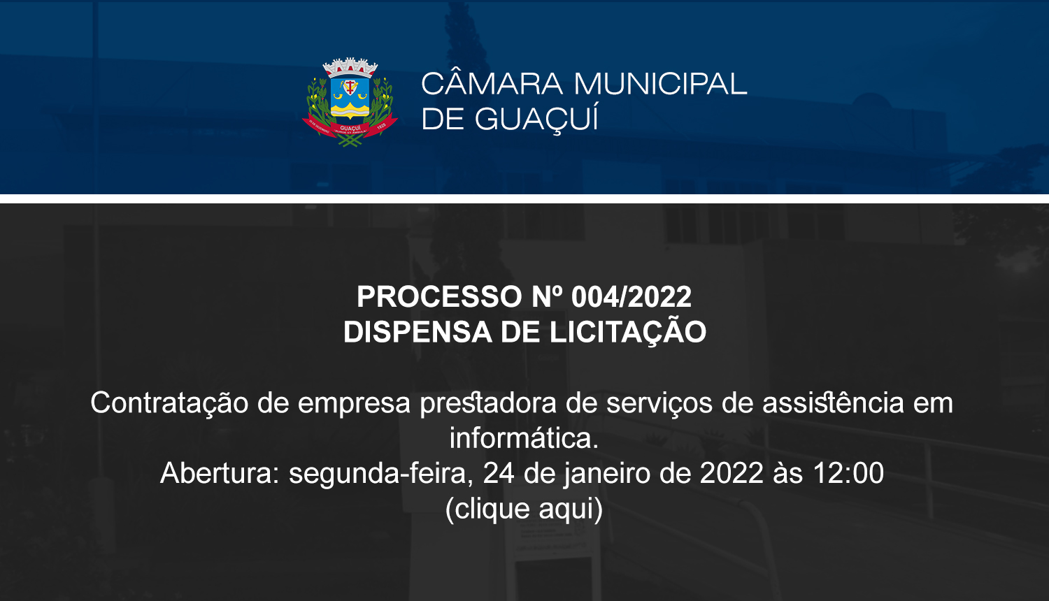 DISPENSA DE LICITAÇÃO